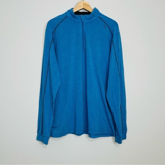 Tasc Carrollton Lightweight Organic Blend 1/4 Zip Jaspe Performance Pullover L - Picture 3 of 9